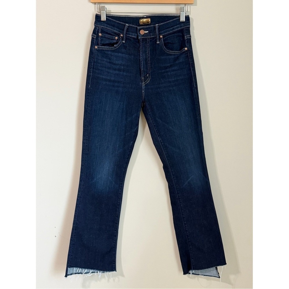 MOTHER Insider Crop Step Fray Jeans Off Limits Dark Wash Size‎ 26